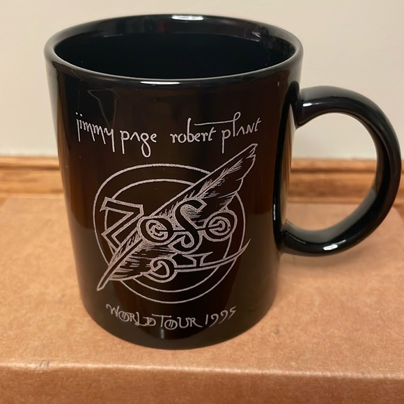 ZOSO Jimmy Page Robert Plant World Tour 1995 Black 4” Mug - Picture 1 of 8